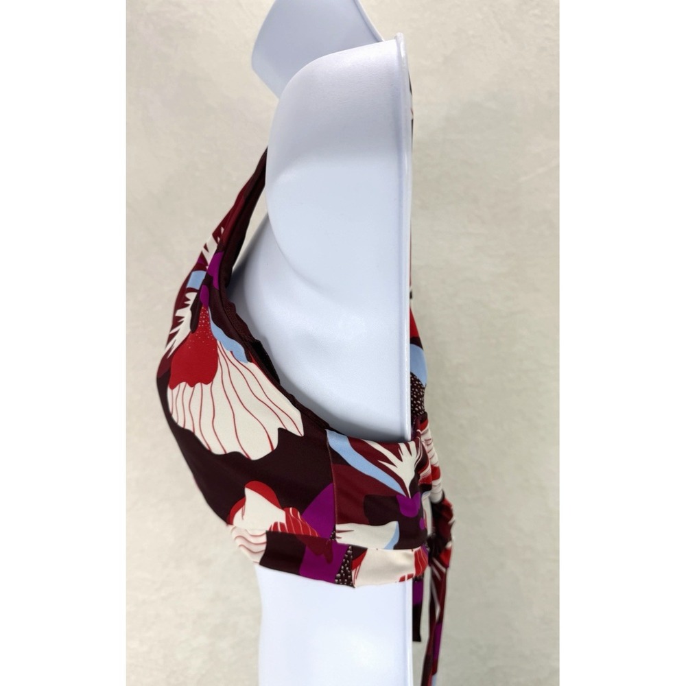 Athleta D-DD Size Small Floral Plunge Bikini Swim Top Hermosa Hero Bloom - Picture 3 of 10